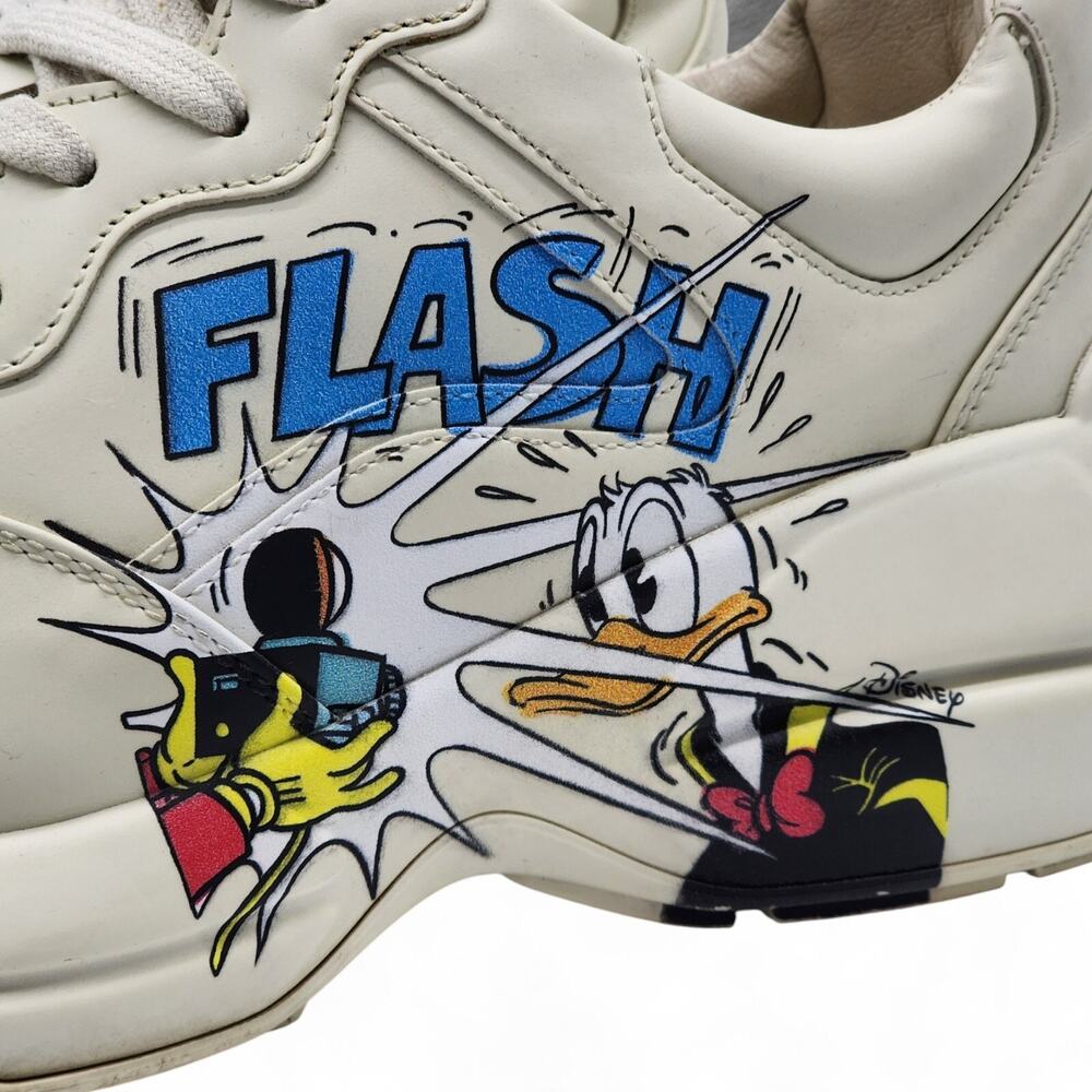 Gucci x Disney Rhyton Donald Duck Flash Women's Sneakers EU 39 US 9 - preowned - Picture 6 of 13